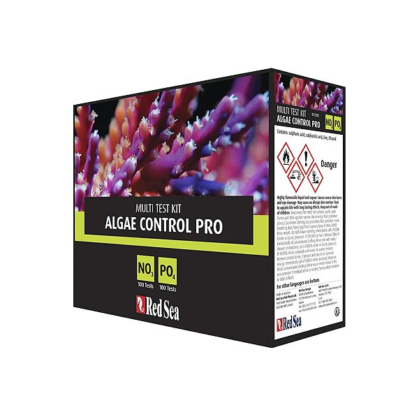 TESTE RED SEA REEF MULTI TEST KIT ALGAE CONTROL (NO3/PO4) - 100 TESTES