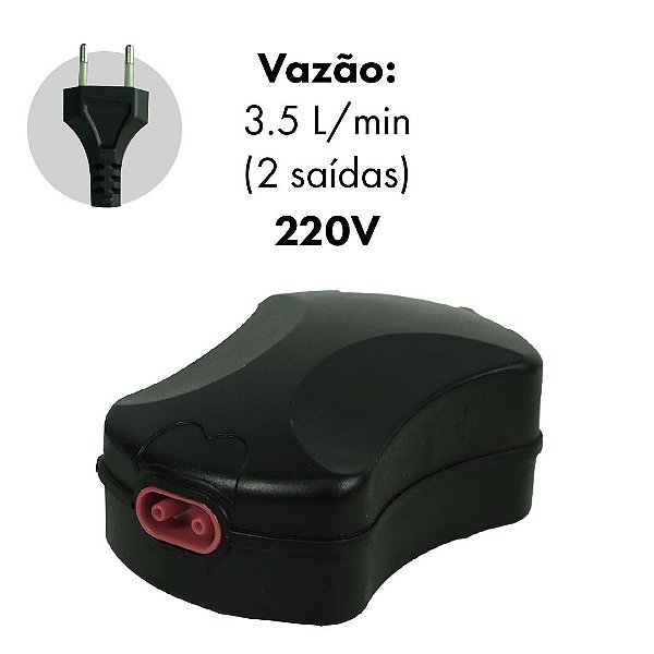 COMPRESSOR DE AR BOYU SE-315 2X3,5L/MIN C/ 2 SAIDAS 220V