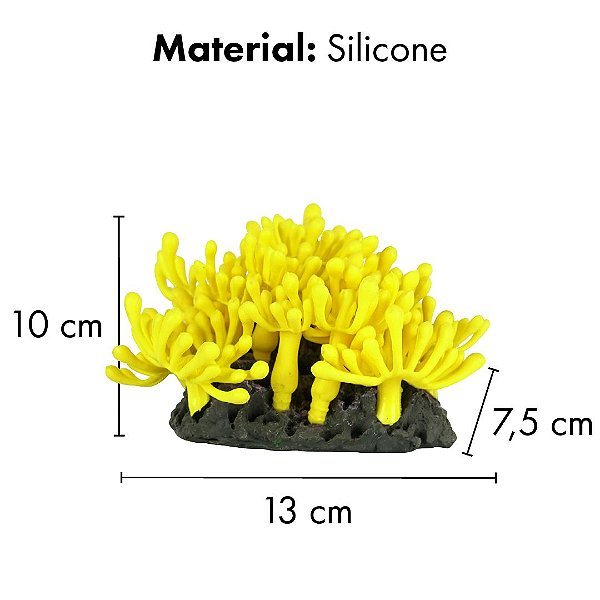 ENFEITE DE SILICONE SOMA CORAL LEATHER FINGER AMARELO 04