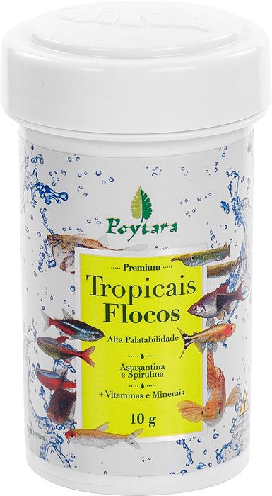 RACAO POYTARA TROPICAIS FLOCOS DIA-A-DIA  10G