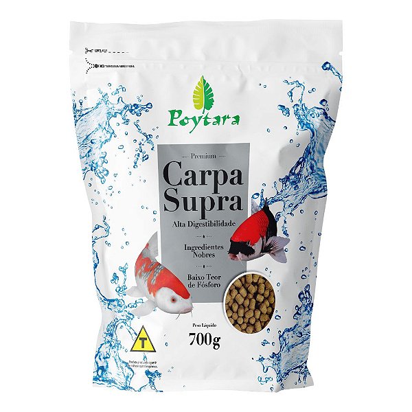 RACAO POYTARA CARPA SUPRA 700G(BAG)