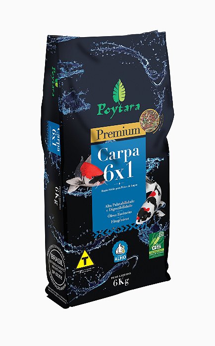 RACAO POYTARA CARPA MIX (6X1) 6KG (SACO)