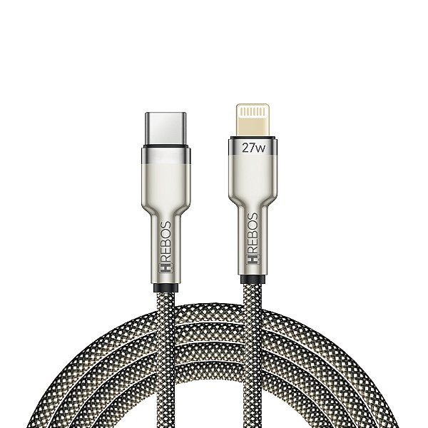 Cabo Type C X Lightning Turbo Metal Waves Preto