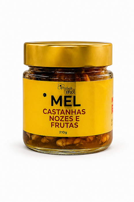 Mel com Castanhas, Nozes e Frutas Secas 230 gramas