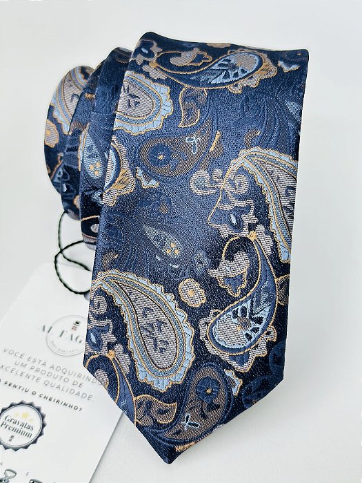 Gravata Premium Al Fagah Multi Azul