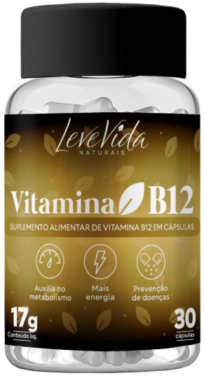 VITAMINA B12 30CAPS LEVE VIDA