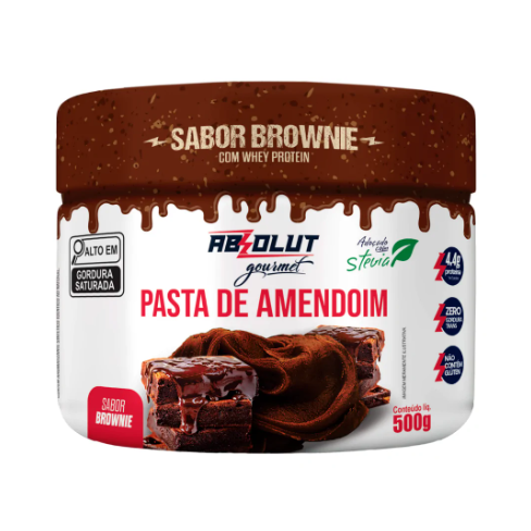 PASTA DE AMENDOIM GOURMET BROWNIE 500G ABSOLUT