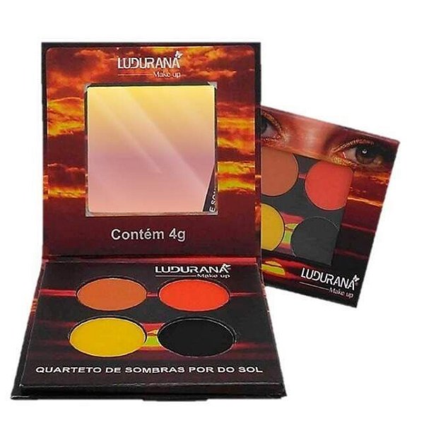 Quarteto De Sombras Matte Por Do Sol Ludurana - Duda Makeup | Loja Completa  de Cosméticos, com produtos para Cabelos, Unhas e Maquiagem