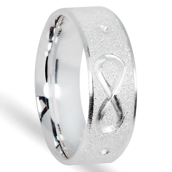 Aliança de Namoro com Símbolo do Infinito