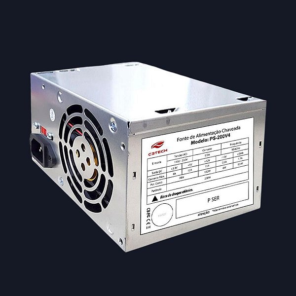 Fonte de Energia C3Tech ATX 200W PS-200V4