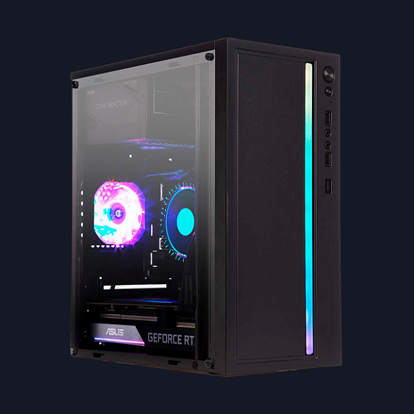 Gabinete Gamer Liketec Craft RGB, Mid Tower, Acrilico, M-ATX, Black, Sem Fonte, Sem Fan, GL-CRAFT