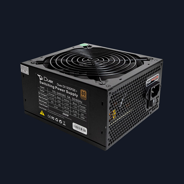 Fonte Duex 500FSE+, 500W, 80 Plus Bronze, PFC Ativo, DX 500FSE+