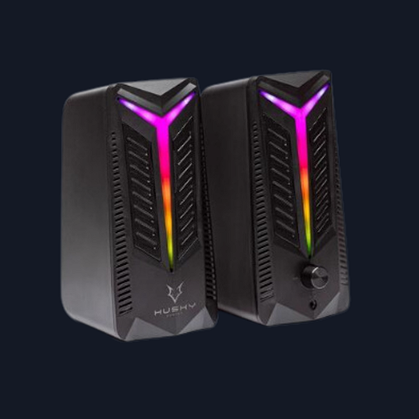 CAIXA DE SOM GAMER HUSKY GAMING BLIZZARD 200, RGB, AUX, DRIVE DE 45MM, RMS 10W - HGMK010