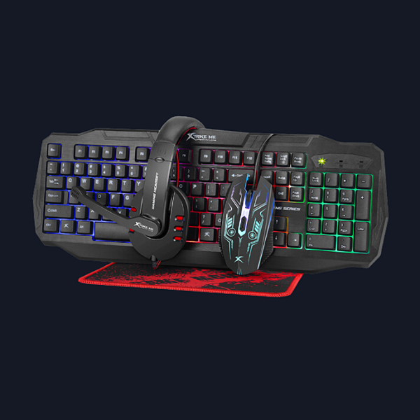 Combo Gamer Xtrike-Me CM-406, Teclado, Mouse Headset e Mousepad
