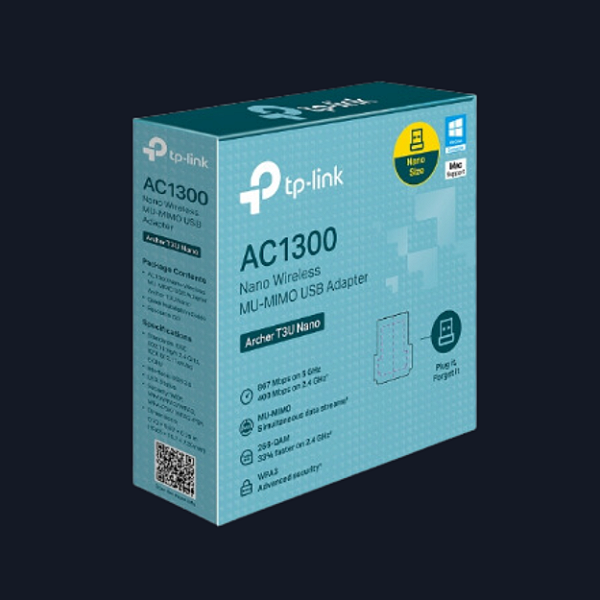 ADAPTADOR WIRELESS TP-LINK ARCHER T3U NANO WIRELESS MU-MIMO AC1300 - TPN0318