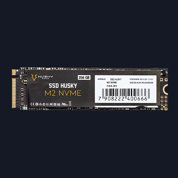 SSD 256 GB HUSKY GAMING, M.2 NVME, LEITURA 1800MB/S E GRAVACAO 1300MB/S - HGML003