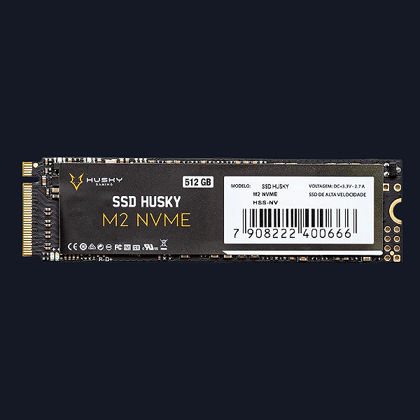 SSD 512 GB HUSKY GAMING, M.2 NVME, LEITURA 2200 MB/S E GRAVACAO 1600 MB/S - HGML024