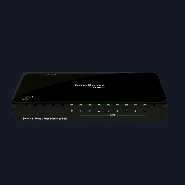 Switch 8 portas com PoE Passivo Intelbras