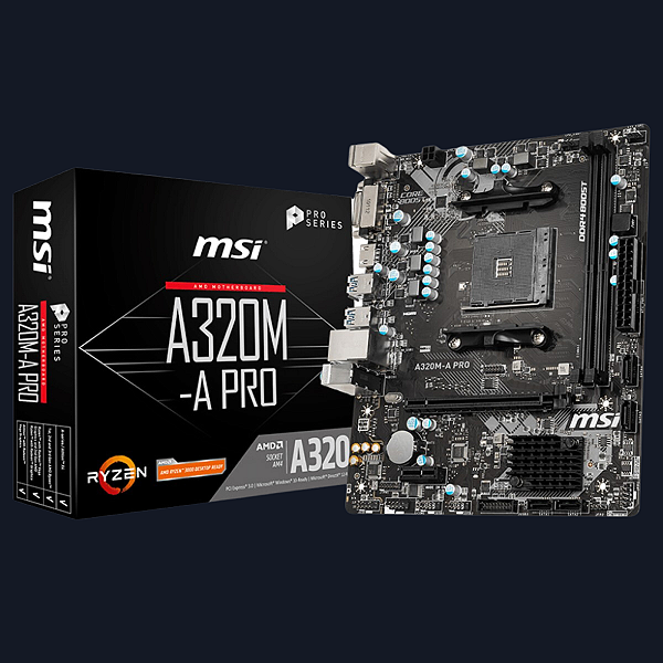 PLACA MAE MSI A320M-A PRO, AMD AM4, MATX, DDR4