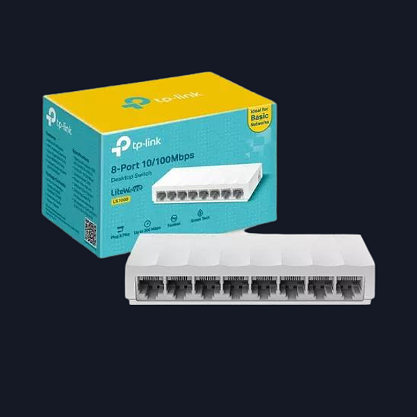 SWITCH DE MESA COM 8 PORTAS 10/100MBPS LS1008 TP-LINK