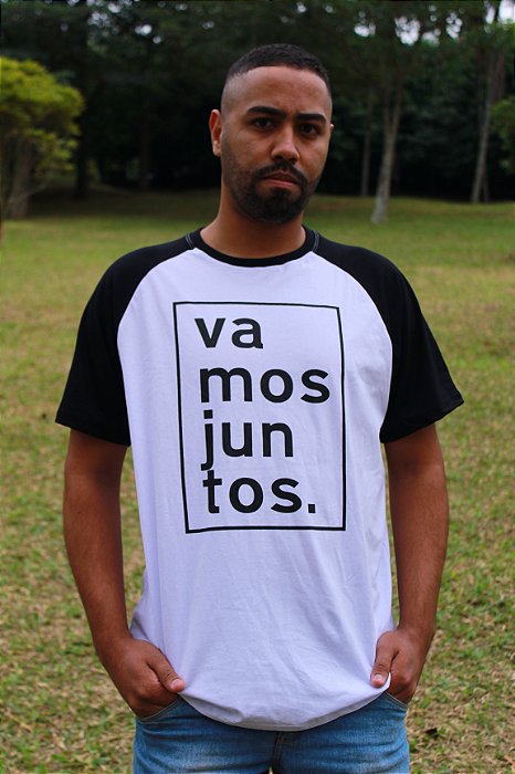 Camiseta Vamos Juntos - Raglan