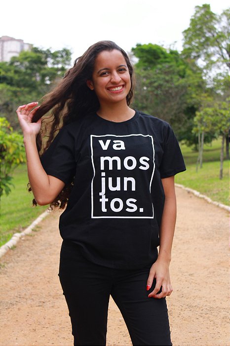 Camiseta Vamos Juntos - Preta