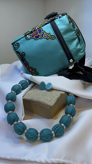 COMBO BOLSA + COLAR + BRINCO