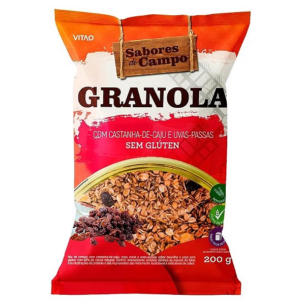 Granola Sem Glúten 200g Sabores do Campo - Vitao