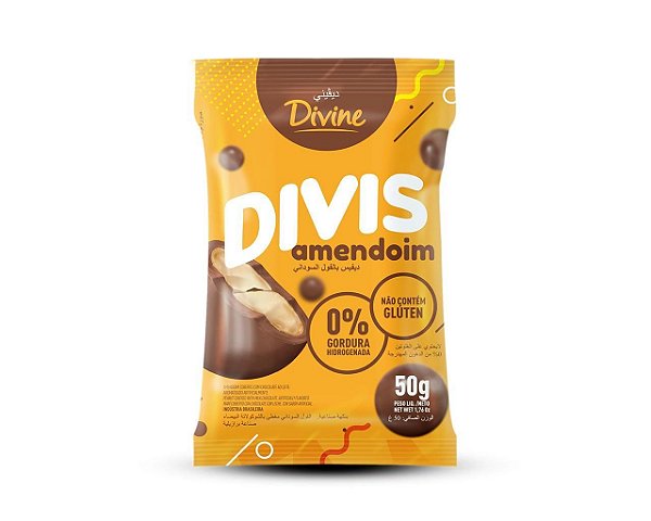 Divis Amendoim Coberto com Chocolate ao Leite 50g - Divine