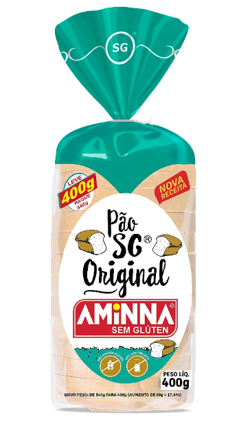 Pão Original 400g - Aminna - Validade 24/09/25