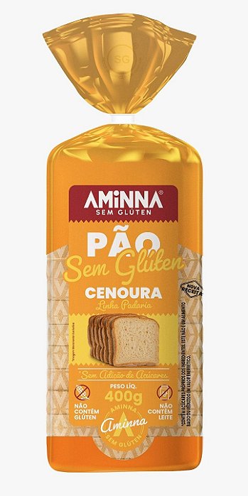 Pão de Cenoura 400g - Aminna - Validade 14/06/26