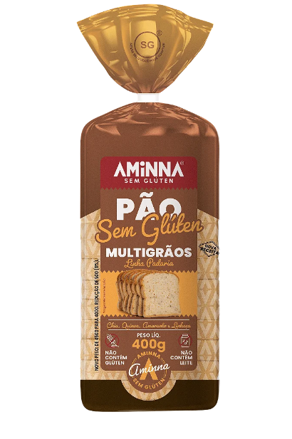 Pão Multigrãos 400g - Aminna - Validade 23/12/26