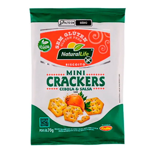 Mini Crackers Cebola e Salsa 70g - Natural Life