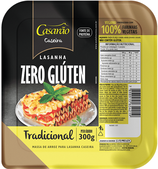 Lasanha Tradicional 300g - Casarão