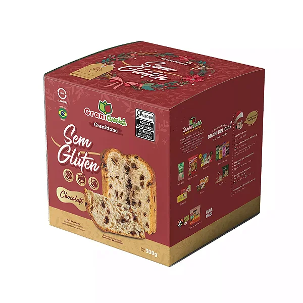 Granittone Gotas de Chocolate Sem Glúten, Sem Leite, Sem Lactose 300g - Grani Amici