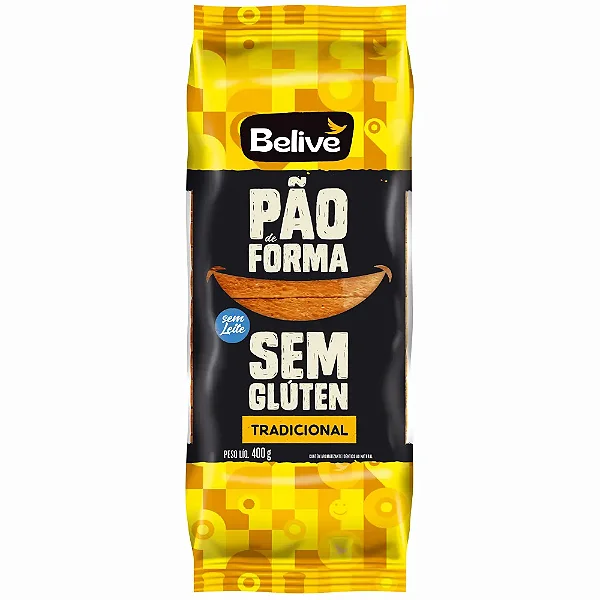 Pão de Forma Tradicional 400g - Belive - Validade 24/02/26