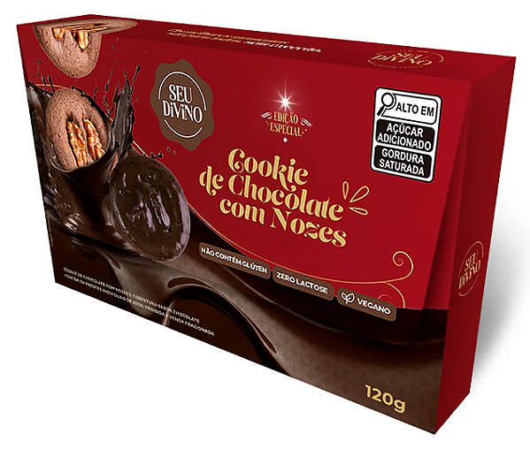 Cookie de Chocolate com Nozes 120g - Edição de Natal - Seu Divino