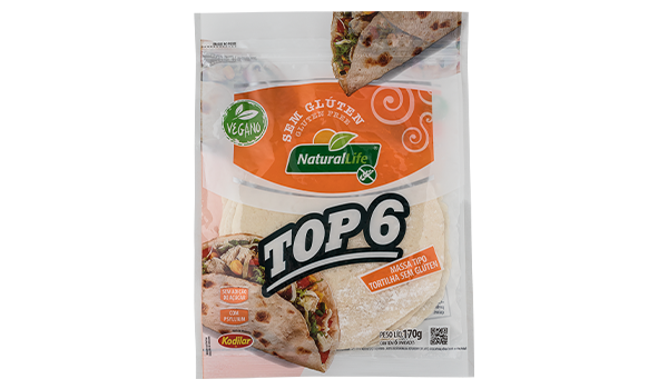 Top 6 Massa tipo Tortilha 170g - Natural Life