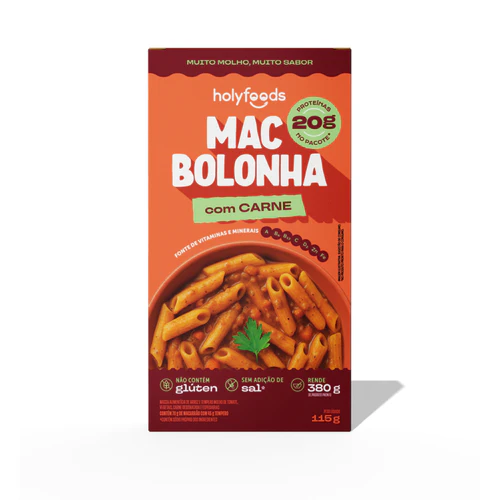 Mac Bolonha com Carne 115g - HolyFoods - Validade 09/02/27