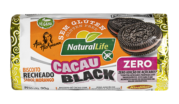 Biscoito Cacau Black Morango 90g - Natural Life