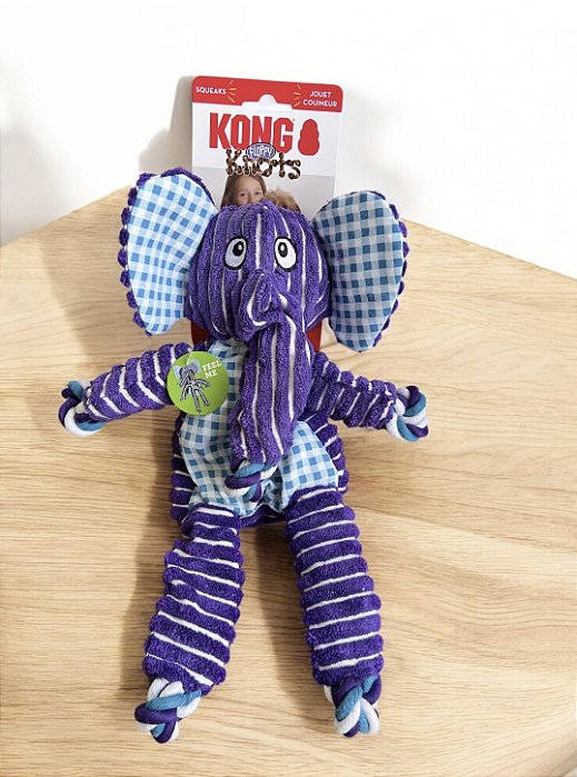 Pelúcia Kong Floppy Knots Elephant - M