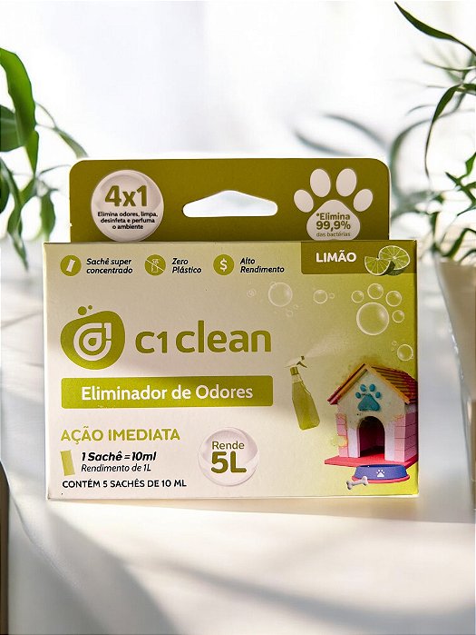 Eliminador de Odores C1 Clean Limão - Rende 5L