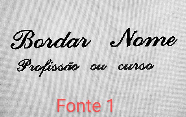 BORDAR NOME + PROFISSÃO OU CURSO