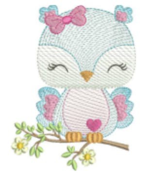 Bordado CORUJA ANA
