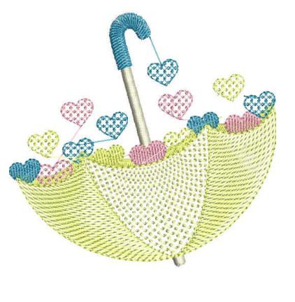 Bordado GUARDA CHUVA INVERTIDO