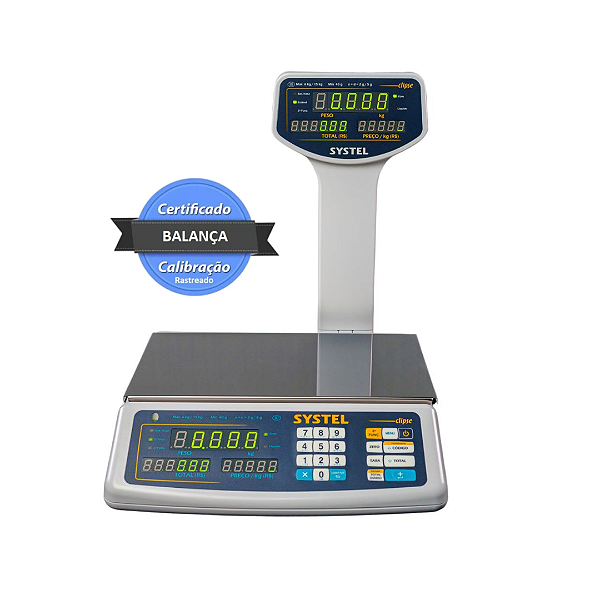 Systel Clipse 30kg c/ Torre Branca - Com Certificado de Calibração