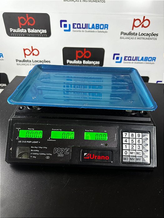 Urano POP-Z ECO 31kg Bandeja com Abas - Bateria - INMETRO (Item de Mostruário)