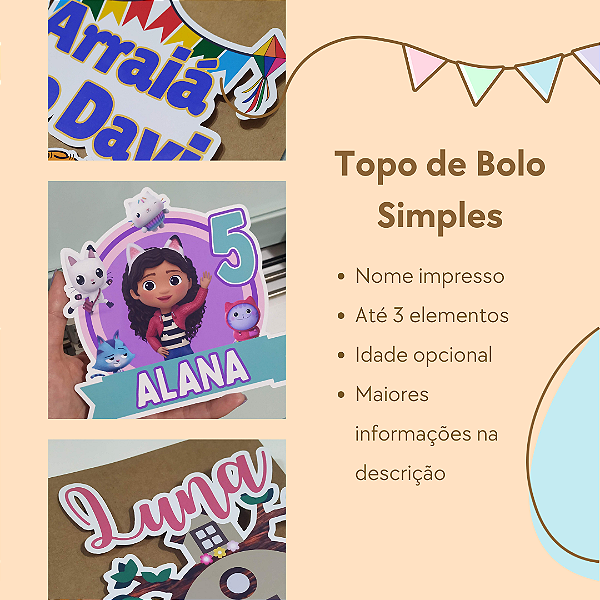Topo de Bolo Simples