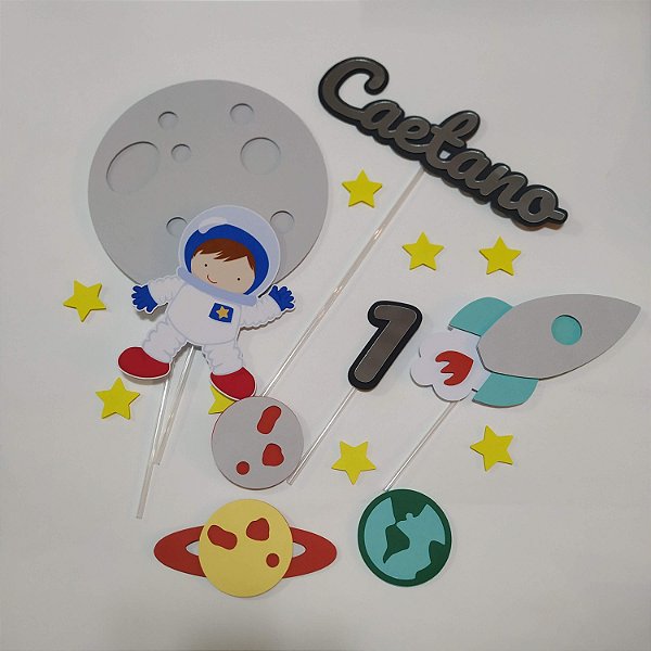 Topo de Bolo Astronauta