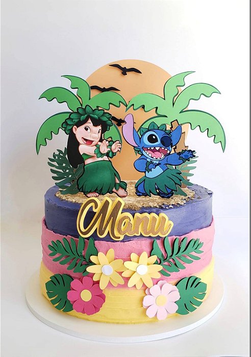 Topo de Bolo Lilo & Stitch